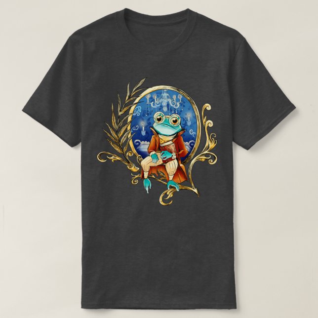 Frog Steam Punk Edwardian Dark Alchemy Fairy Tale T-Shirt (Design Front)