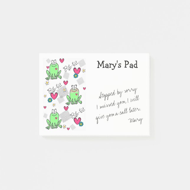 Frog (Sticky Notes) Post-it Notes (Front)