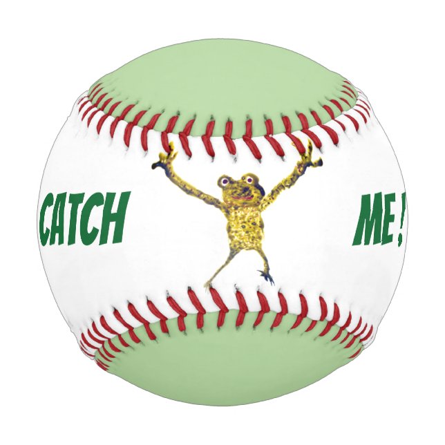 Frog Stretching Funny Animal Baseball (Back)