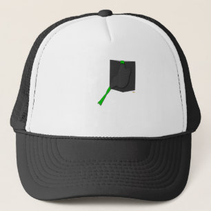Frog Stuck In A Black Pocket Trucker Hat