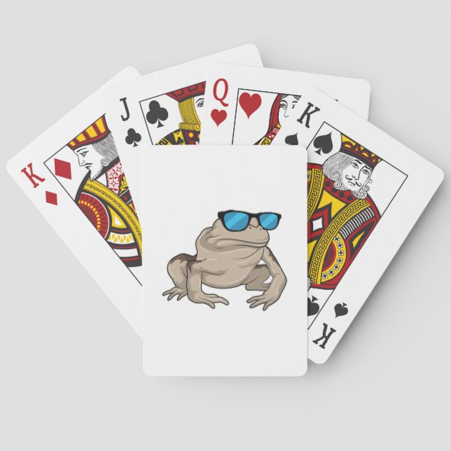 Frog Sunglasses Playing Cards (Back)