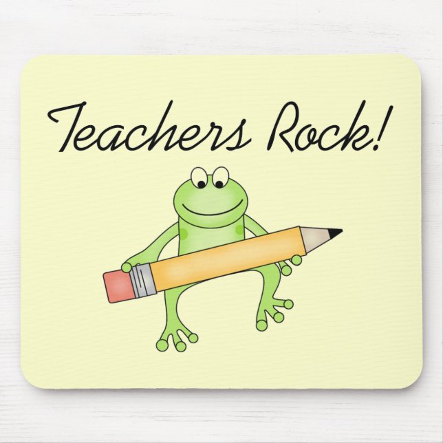 Frog Teachers Rock Tshirts and Gfits Mouse Pad (Front)