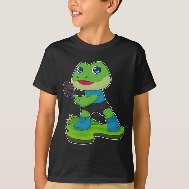 Frog Tennis Tennis racket Sports T-Shirt (Front)