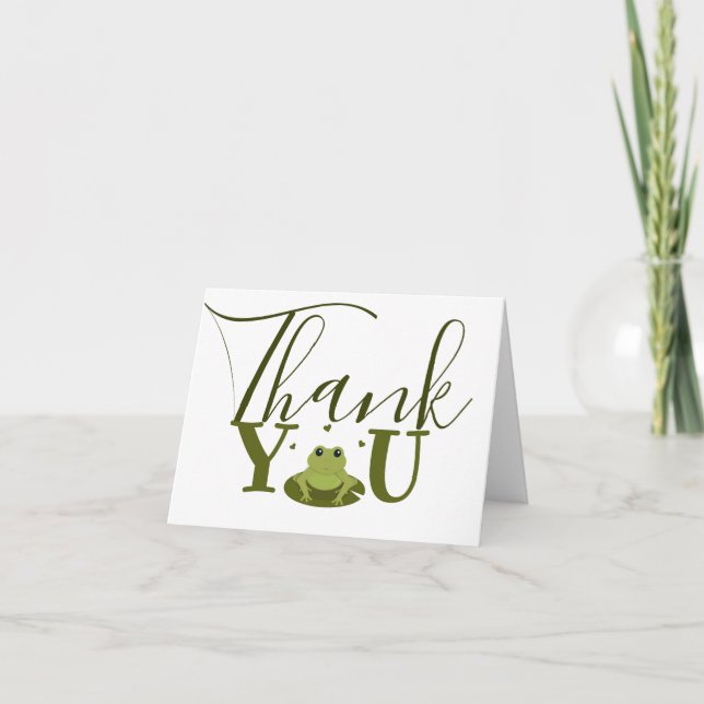 Frog Thank You Card (Front)