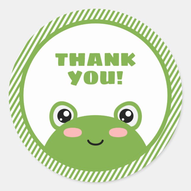 Frog Thank You Sticker (Front)