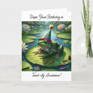 Frog Themed Birthday Card