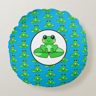 Frog Themed Round Cushion