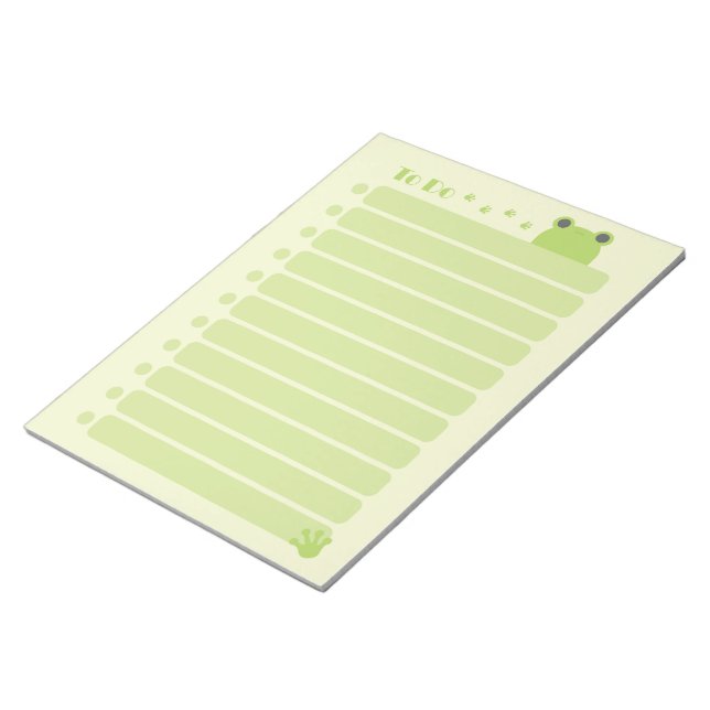 Frog-Themed To-Do List Notepad (Angled)