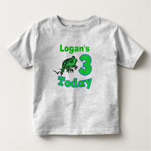 Frog Third Birthday Boy Shirt
