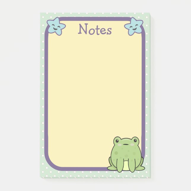 Frog Toad And Stars Post-it Notes (Front)