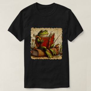 Frog Toad Fishing Classic Book Frog Reading Book T-Shirt