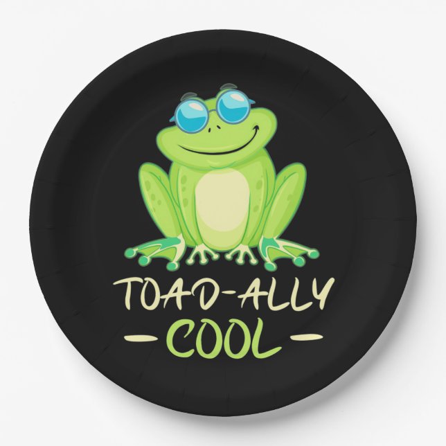 Frog Toadally Cool Paper Plate (Front)
