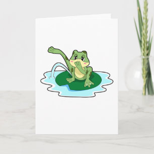 Frog Toilet Card