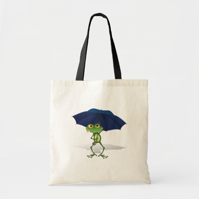 Frog Under An Umbrella Tote Bag (Front)