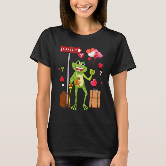 Frog Valentines day Love for Kids teens Men Women T-Shirt (Front)