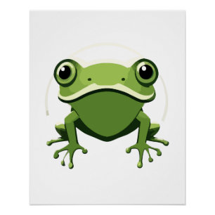 Frog Vector Art Animal Modern Urban City Graphic Poster
