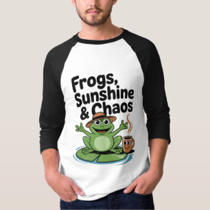 Frog Vibes and Coffee Chaos Men's T-Shirt