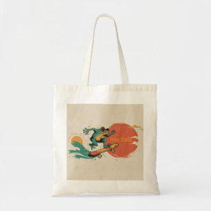 Frog Vibes – Retro Surf Skate Frog Art Tote Bag