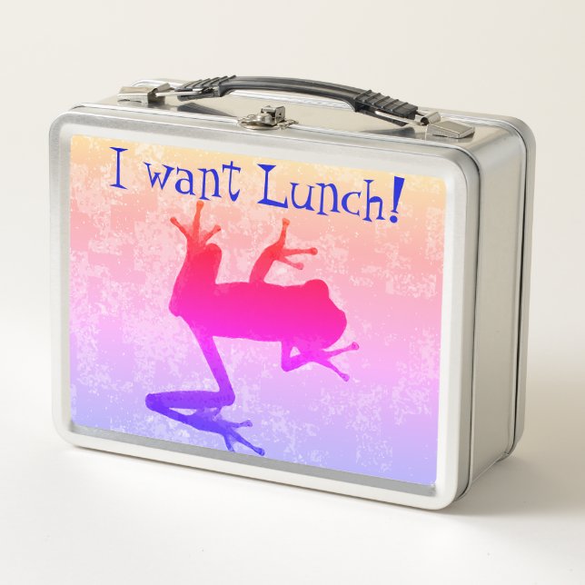 Frog Wants Lunch Metal Lunch Box (Front)