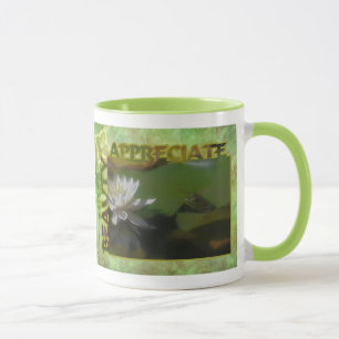 Frog Water Lily Beauty Inspirational Mug