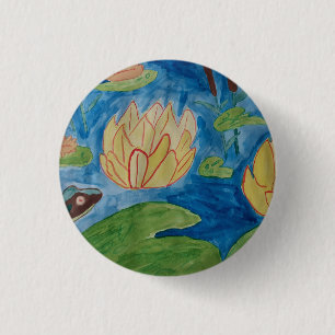 Frog & Waterlilies Badge