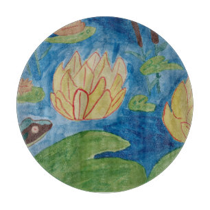 Frog & Waterlilies Chopping Board