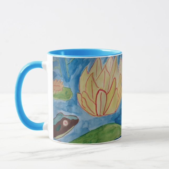 Frog & Waterlilies Mug (Left)