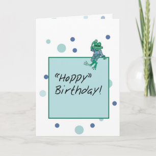 Frog Wearing Jeans Birthday Card