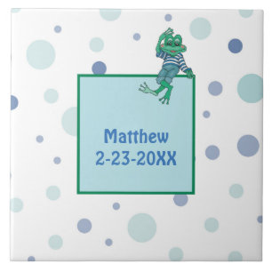 Frog Wearing Jeans Ceramic Tile