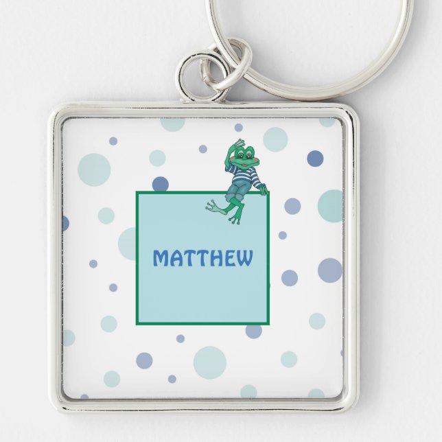 Frog Wearing Jeans Key Ring (Front)