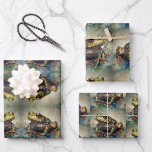 Frog Wildlife Nature Loving  Wrapping Paper Sheet