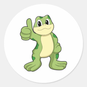 Frog with Approve Classic Round Sticker