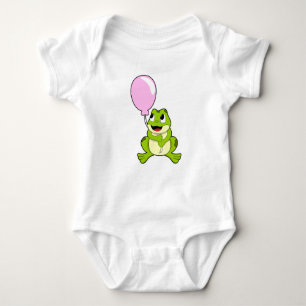 Frog with Balloon Baby Bodysuit