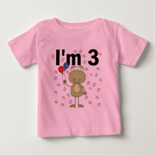 Frog With Balloons 3rd Birthday Baby T-Shirt
