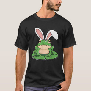 Frog with Bunny Ears Funny Easter Kids Girls Boys  T-Shirt