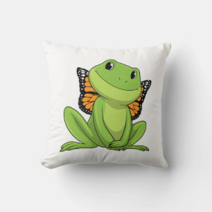 Frog with Butterfly Cushion