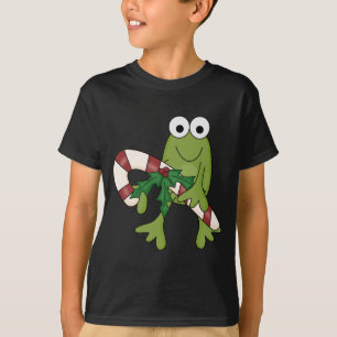 Frog With Candy Canes Tshirts and Gifts