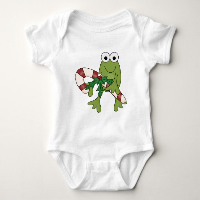 Frog With Candy Canes Tshirts and Gifts (Front)