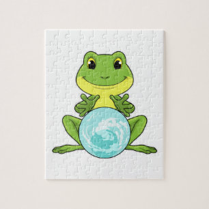 Frog with Crystal ball Jigsaw Puzzle