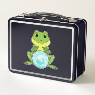 Frog with Crystal ball Metal Lunch Box