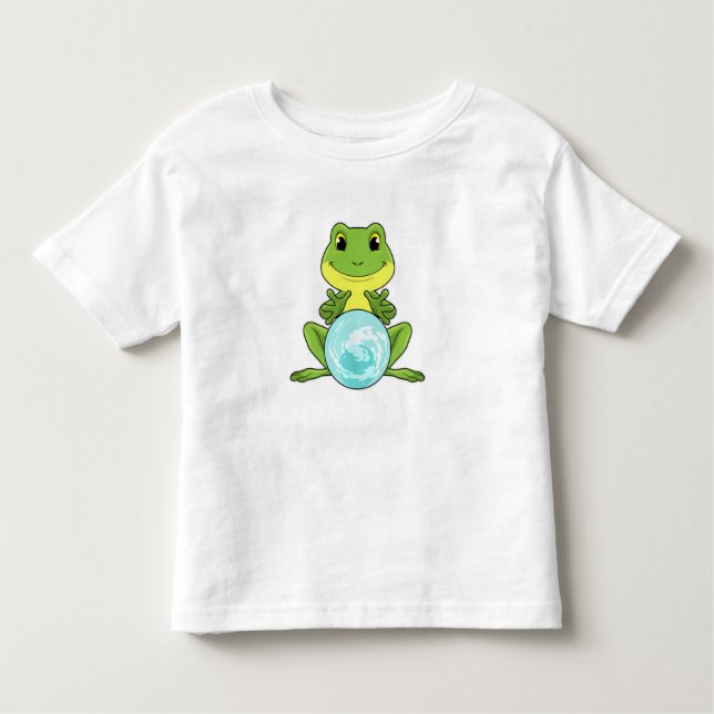 Frog with Crystal ball Toddler T-Shirt (Front)