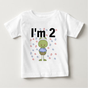 Frog With Cupcake 2nd Birthday Tshirts
