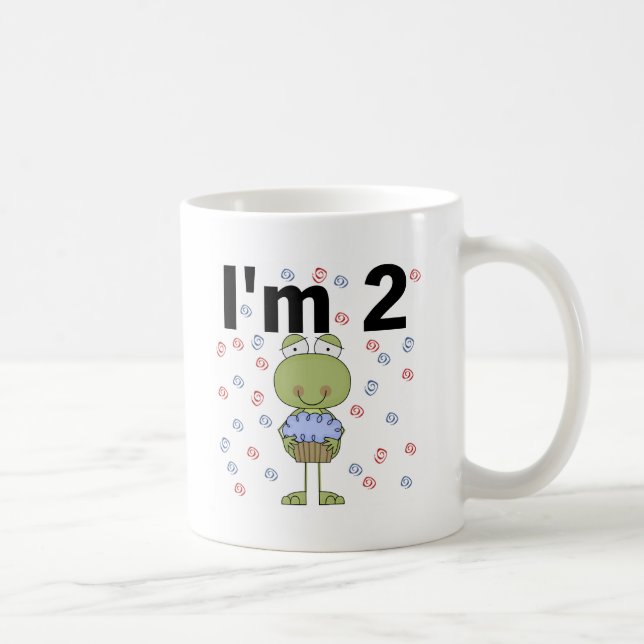 Frog With Cupcake 2nd Birthday Tshirts Coffee Mug (Right)