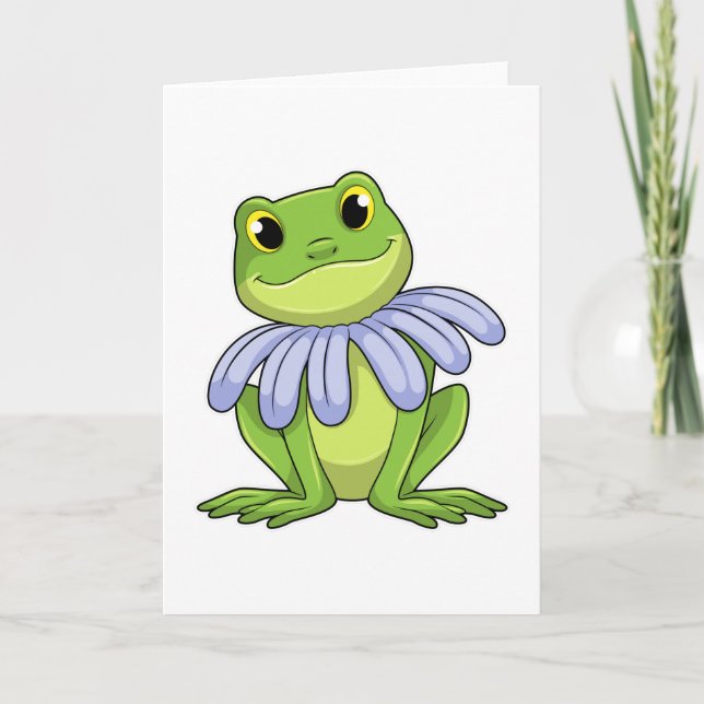 Frog with Daisy Card (Front)