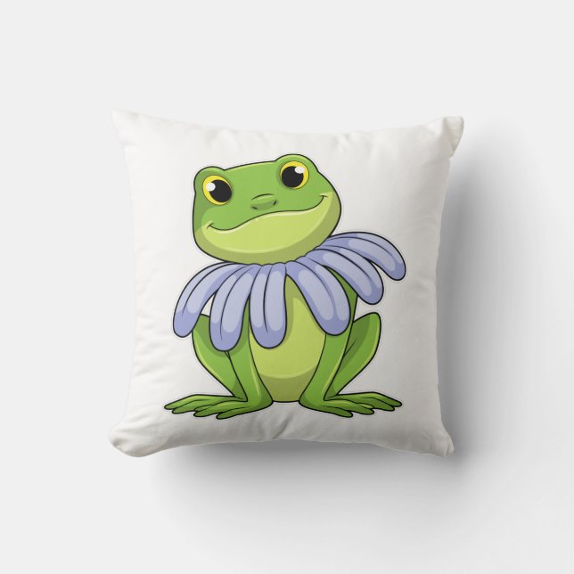 Frog with Daisy Cushion (Front)