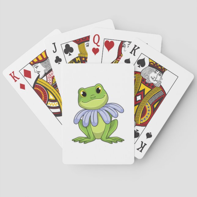Frog with Daisy Playing Cards (Back)