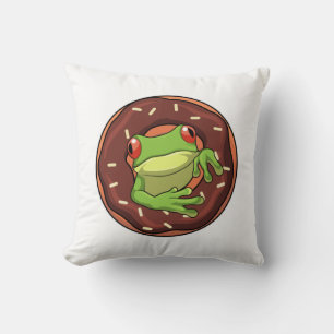 Frog with Doughnut Cushion