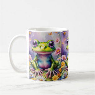 Frog With Flower Digital Art Coffee Mug