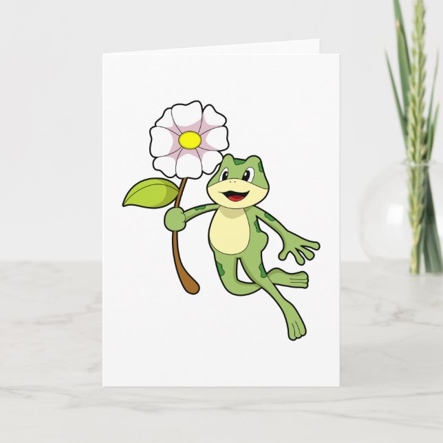 Frog with Flower.PNG Card (Front)