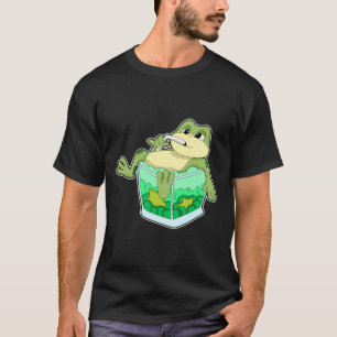 Frog with Glass of Juice T-Shirt